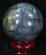 Flashy Labradorite Sphere - Great Color Play #32043-2